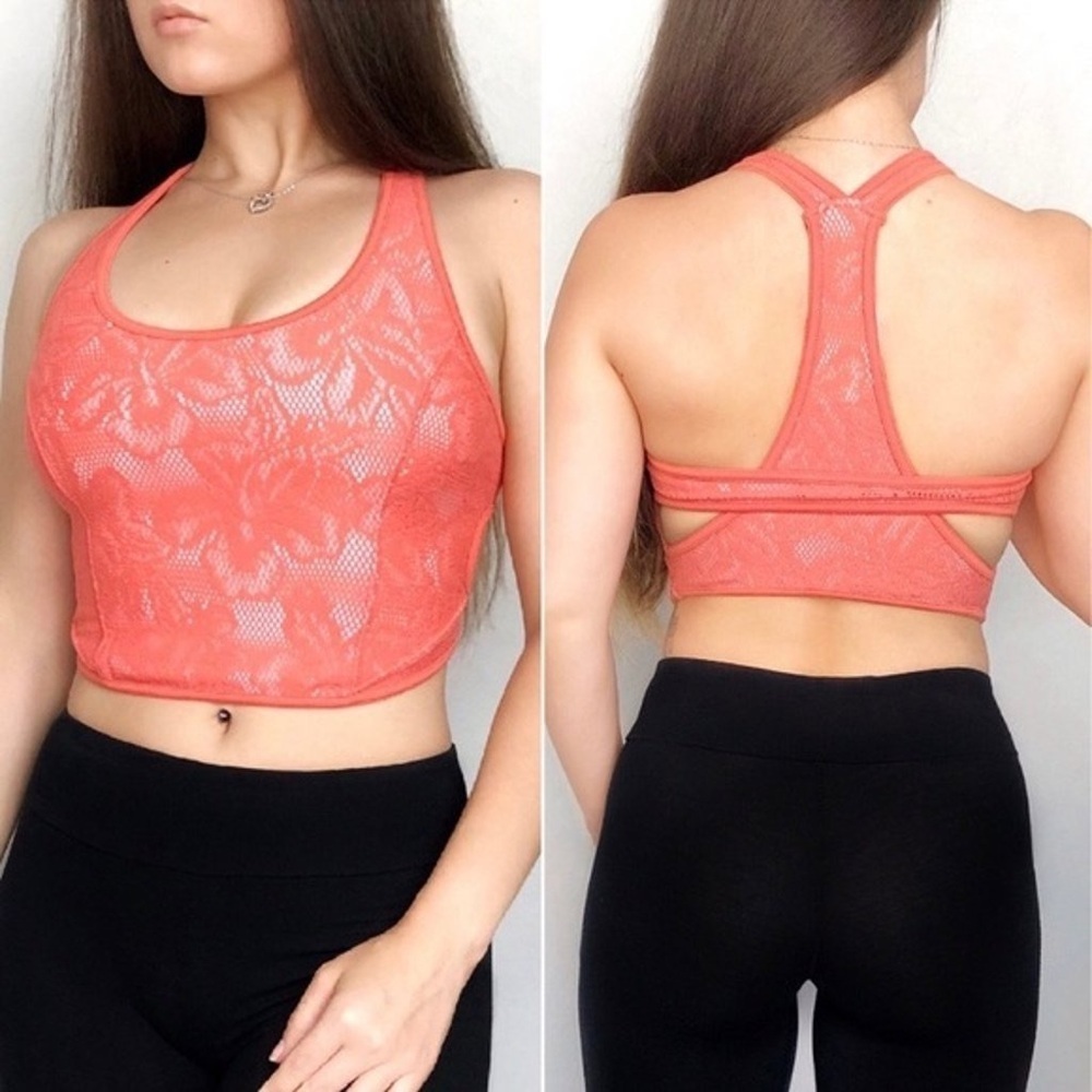 Free People Movement Lace Floral Sport’s Bra | size S